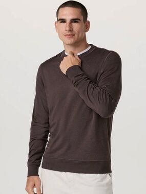 Vuori Ponto Performance Crew in Sangria Heather